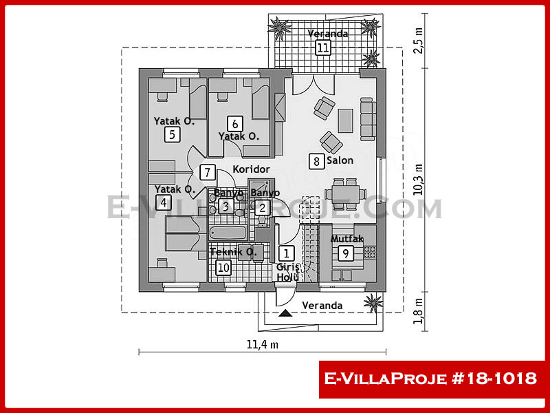 Ev Villa Proje #18 – 1018 Ev Villa Projesi Model Detayları