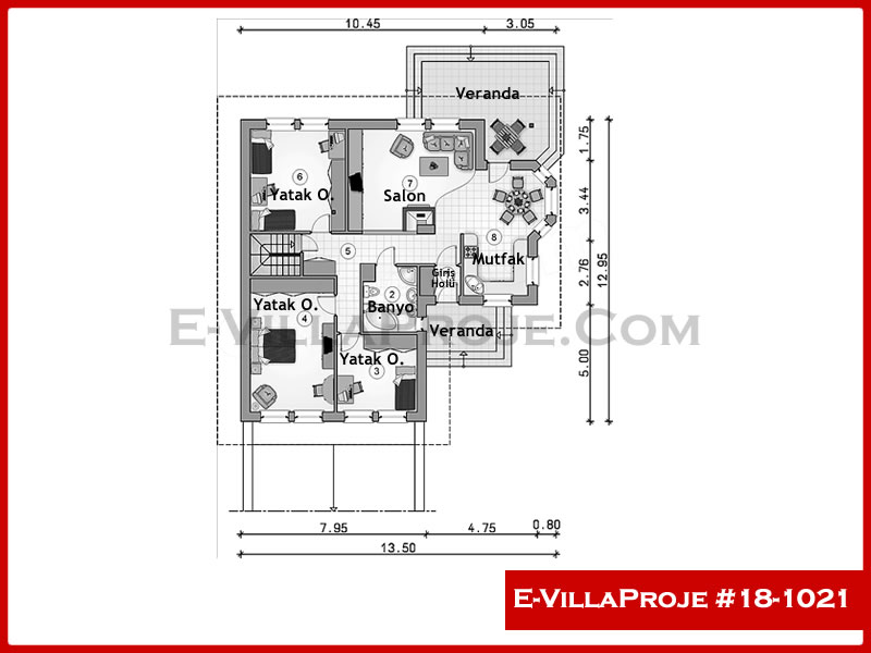 Ev Villa Proje #18 – 1021 Ev Villa Projesi Model Detayları