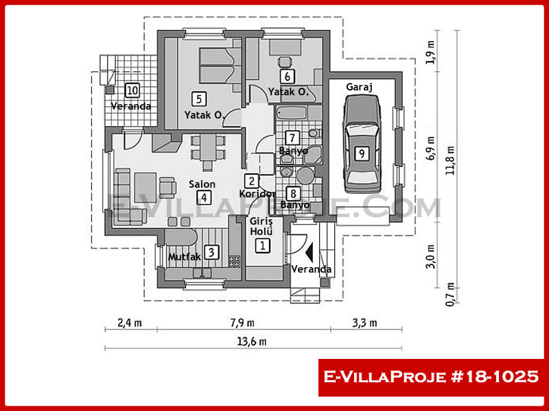 Ev Villa Proje #18 – 1025 Ev Villa Projesi Model Detayları