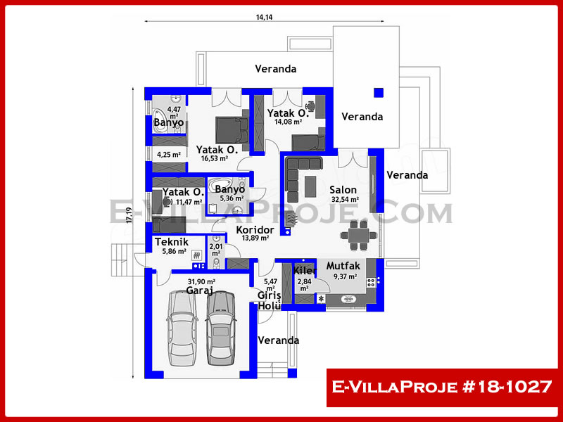 Ev Villa Proje #18 – 1027 Ev Villa Projesi Model Detayları