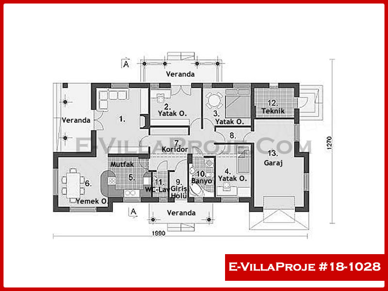 Ev Villa Proje #18 – 1028 Ev Villa Projesi Model Detayları