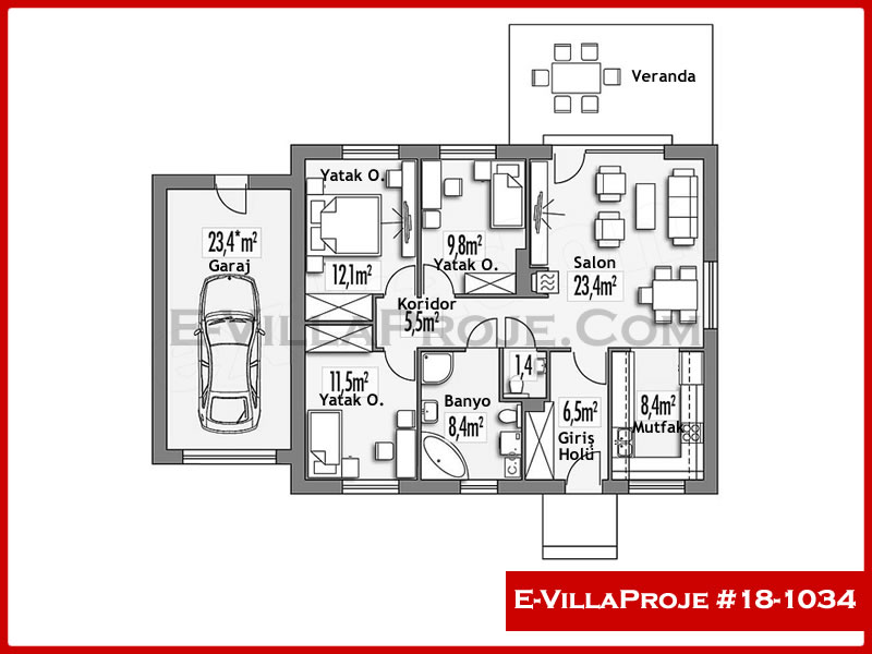 Ev Villa Proje #18 – 1034 Ev Villa Projesi Model Detayları