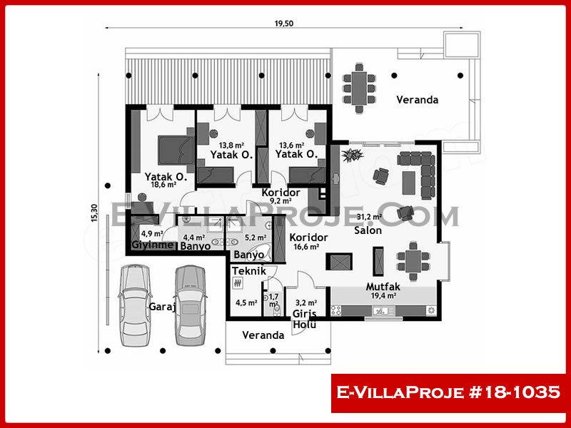 Ev Villa Proje #18 – 1035 Ev Villa Projesi Model Detayları