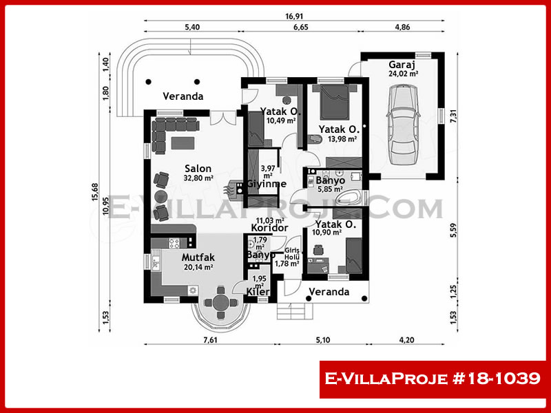 Ev Villa Proje #18 – 1039 Ev Villa Projesi Model Detayları