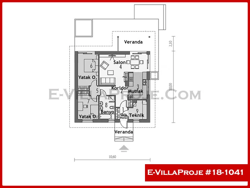 Ev Villa Proje #18 – 1041 Ev Villa Projesi Model Detayları