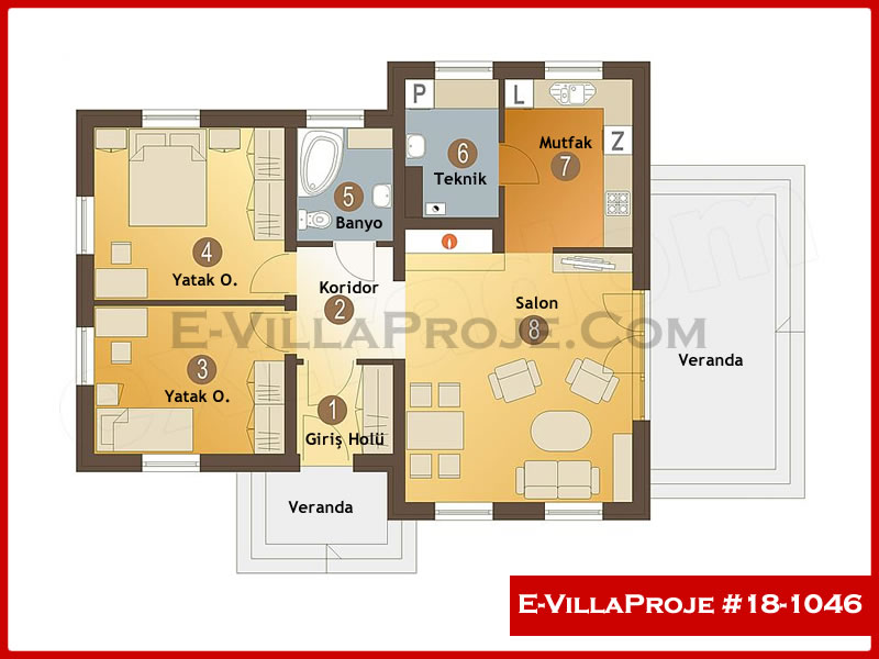 Ev Villa Proje #18 – 1046 Ev Villa Projesi Model Detayları