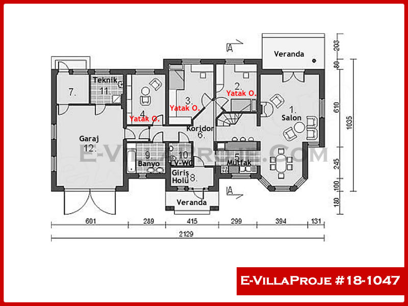 Ev Villa Proje #18 – 1047 Ev Villa Projesi Model Detayları