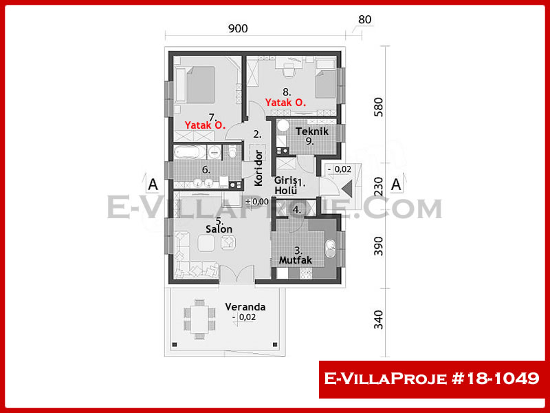 Ev Villa Proje #18 – 1049 Ev Villa Projesi Model Detayları