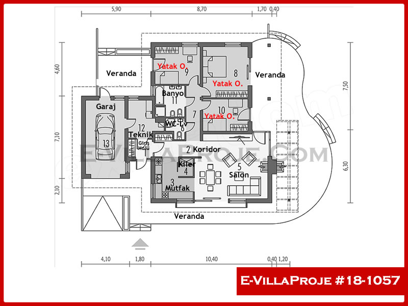 Ev Villa Proje #18 – 1057 Ev Villa Projesi Model Detayları