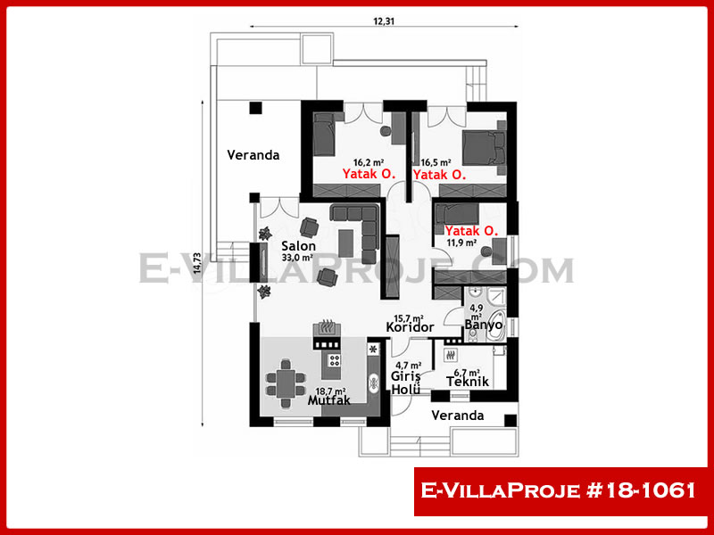 Ev Villa Proje #18 – 1061 Ev Villa Projesi Model Detayları