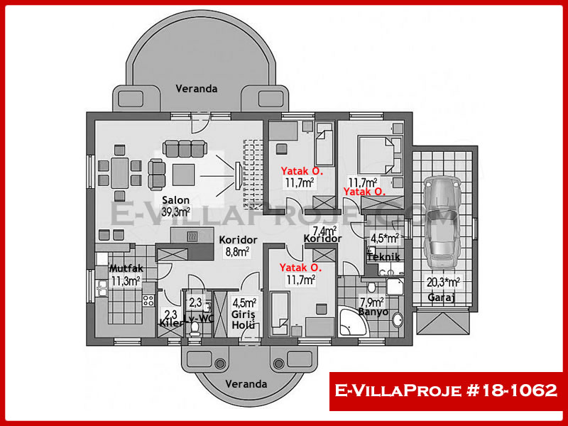 Ev Villa Proje #18 – 1062 Ev Villa Projesi Model Detayları
