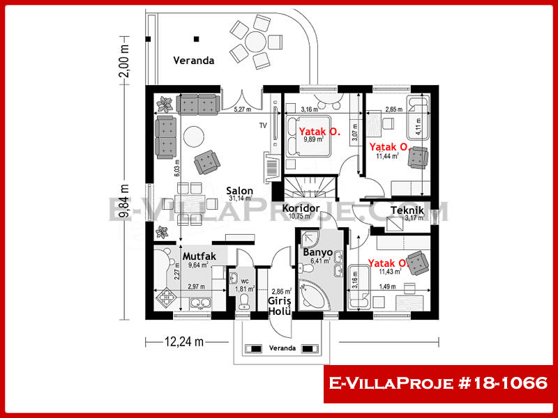 Ev Villa Proje #18 – 1066 Ev Villa Projesi Model Detayları