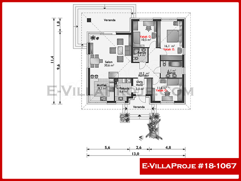 Ev Villa Proje #18 – 1067 Ev Villa Projesi Model Detayları