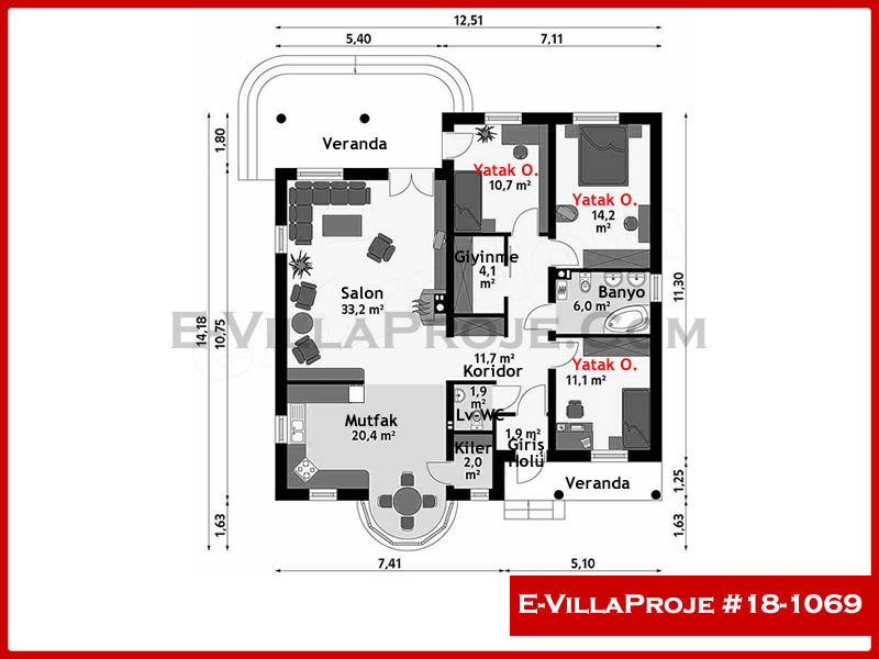 Ev Villa Proje #18 – 1069 Ev Villa Projesi Model Detayları