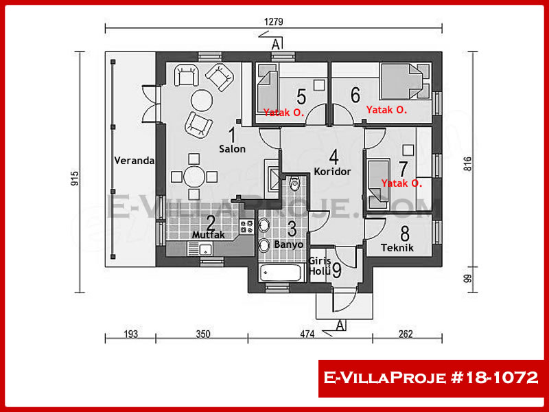 Ev Villa Proje #18 – 1072 Ev Villa Projesi Model Detayları