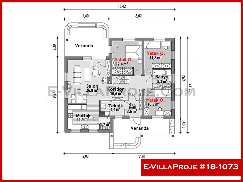 Ev Villa Proje #18 – 1073 Ev Villa Projesi Model Detayları