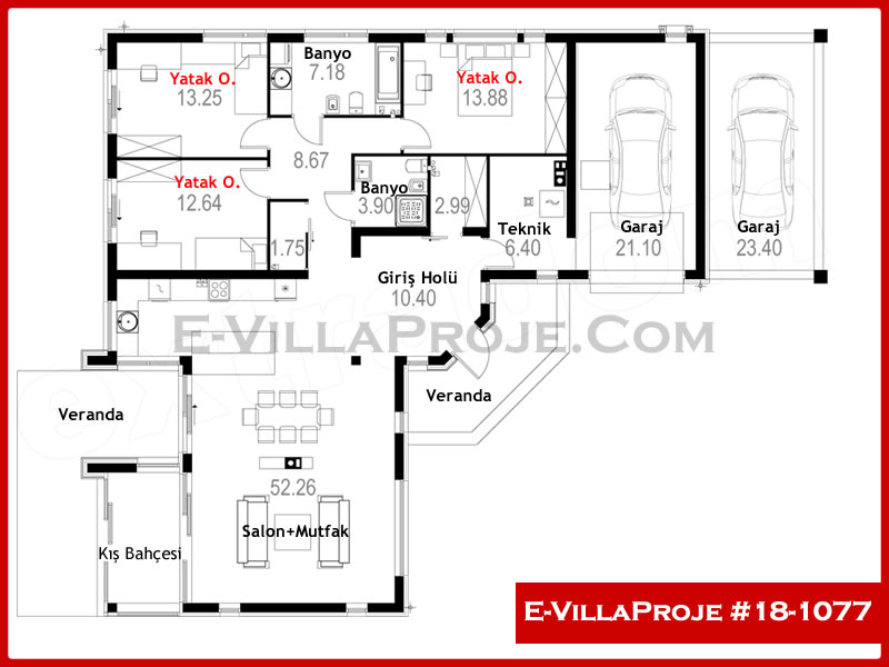 Ev Villa Proje #18 – 1077 Ev Villa Projesi Model Detayları