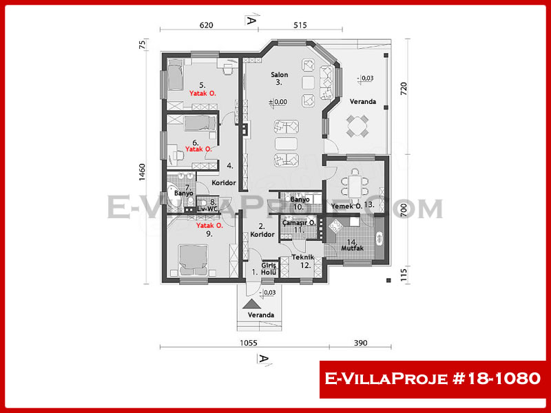 Ev Villa Proje #18 – 1080 Ev Villa Projesi Model Detayları