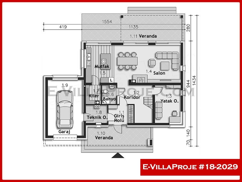 Ev Villa Proje #18 – 2029 Ev Villa Projesi Model Detayları
