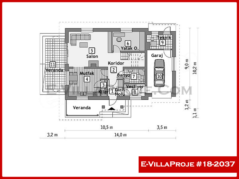 Ev Villa Proje #18 – 2037 Ev Villa Projesi Model Detayları