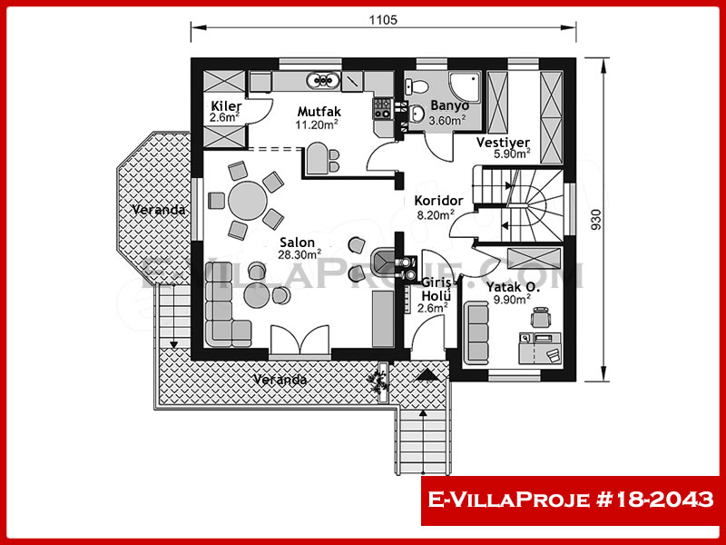 Ev Villa Proje #18 – 2043 Ev Villa Projesi Model Detayları