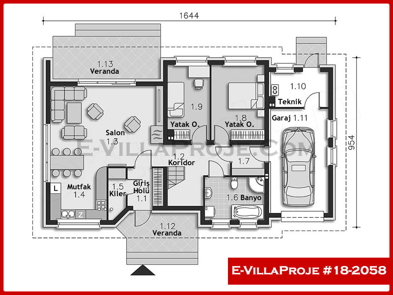 Ev Villa Proje #18 – 2058 Ev Villa Projesi Model Detayları