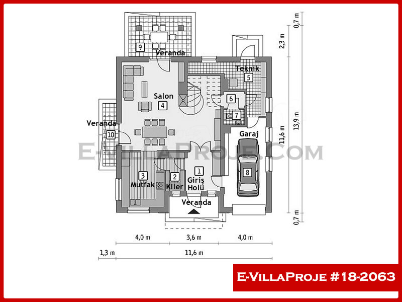 Ev Villa Proje #18 – 2063 Ev Villa Projesi Model Detayları
