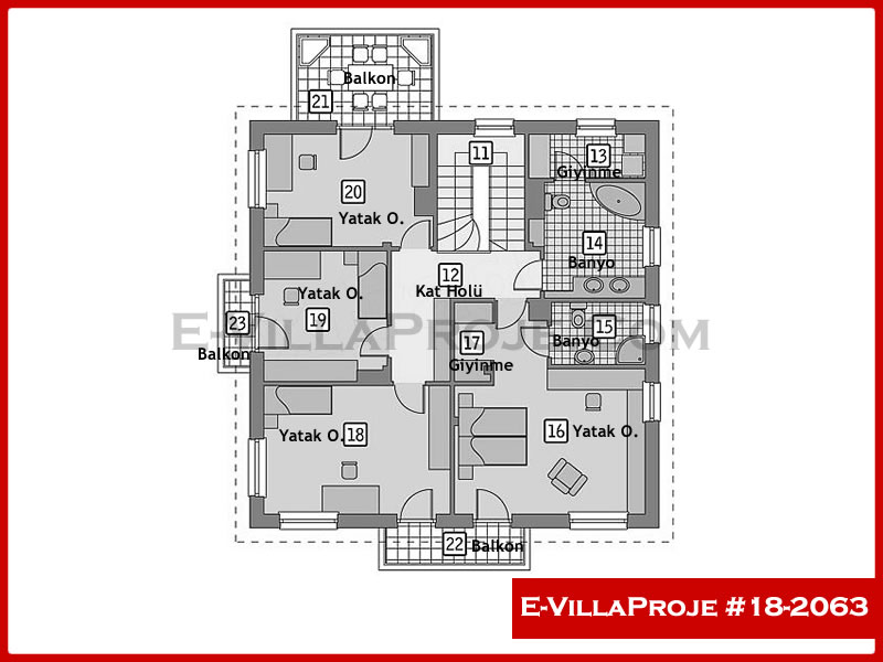 Ev Villa Proje #18 – 2063 Ev Villa Projesi Model Detayları