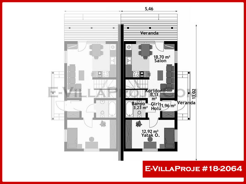 Ev Villa Proje #18 – 2064 Ev Villa Projesi Model Detayları