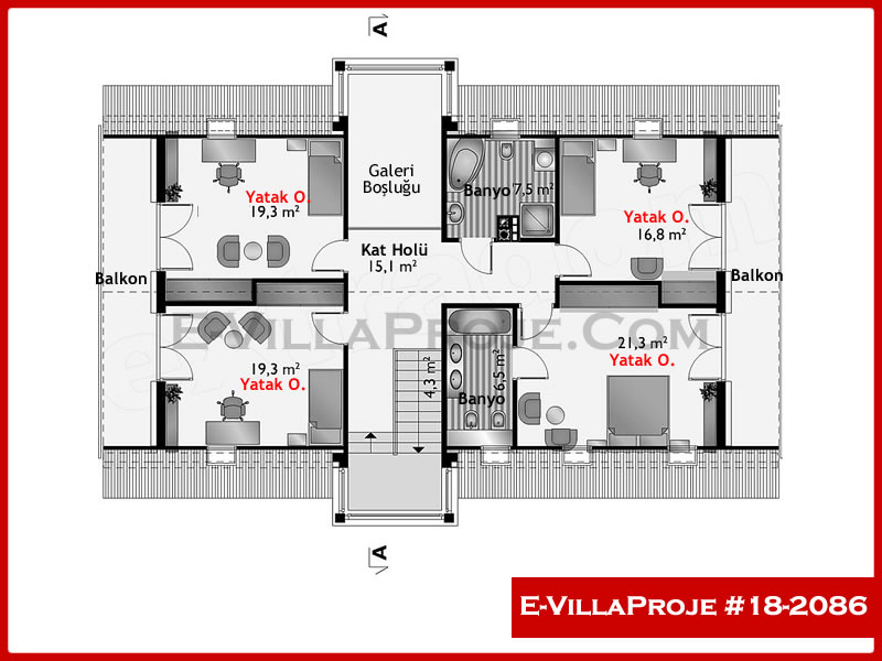 Ev Villa Proje #18 – 2086 Ev Villa Projesi Model Detayları