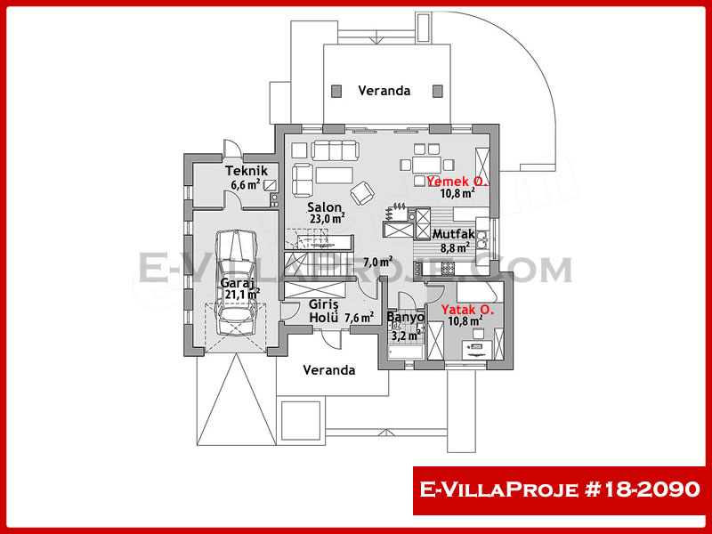 Ev Villa Proje #18 – 2090 Ev Villa Projesi Model Detayları