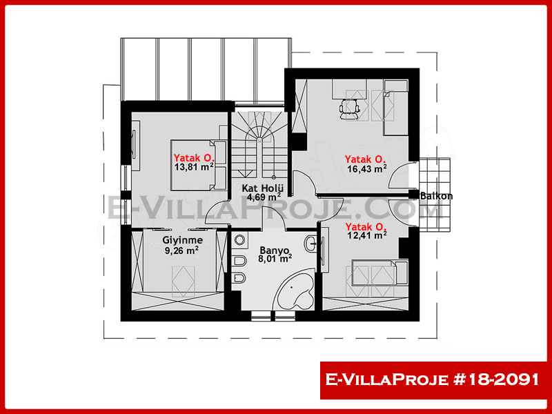 Ev Villa Proje #18 – 2091 Ev Villa Projesi Model Detayları