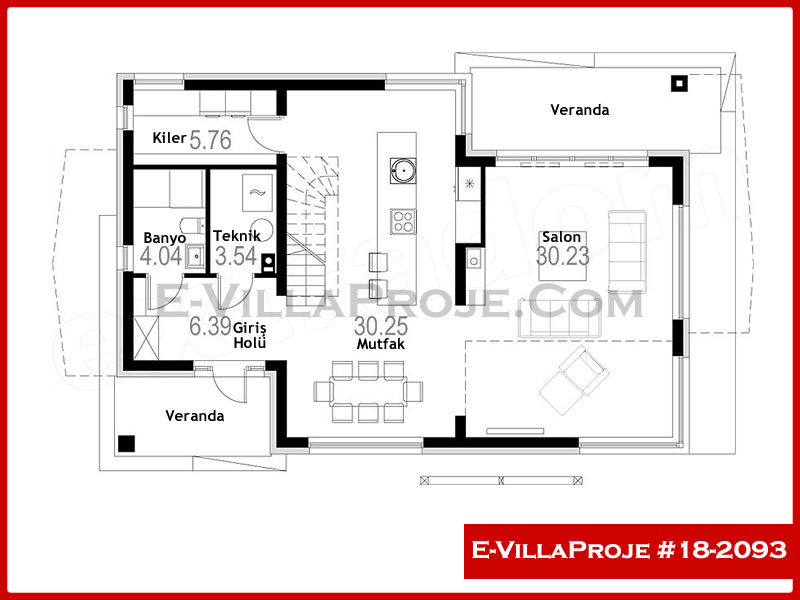 Ev Villa Proje #18 – 2093 Ev Villa Projesi Model Detayları