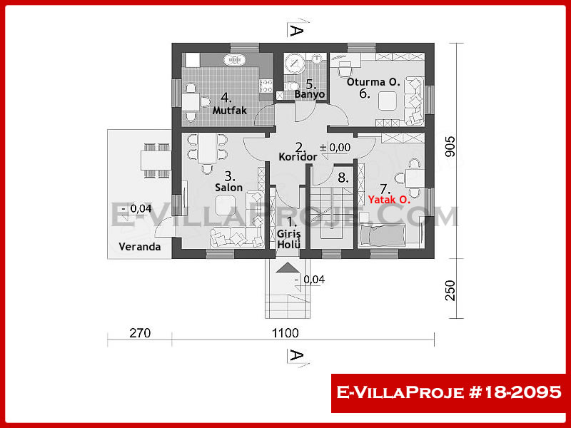 Ev Villa Proje #18 – 2095 Ev Villa Projesi Model Detayları