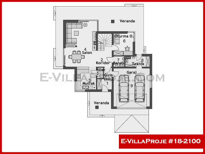 Ev Villa Proje #18 – 2100 Ev Villa Projesi Model Detayları