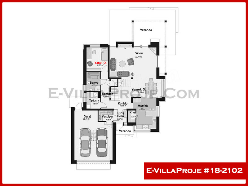 Ev Villa Proje #18 – 2102 Ev Villa Projesi Model Detayları