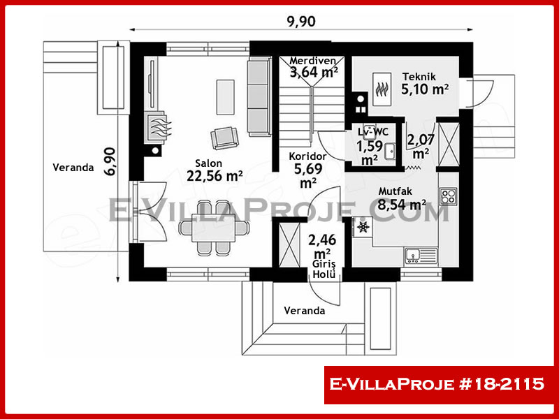 Ev Villa Proje #18 – 2115 Ev Villa Projesi Model Detayları