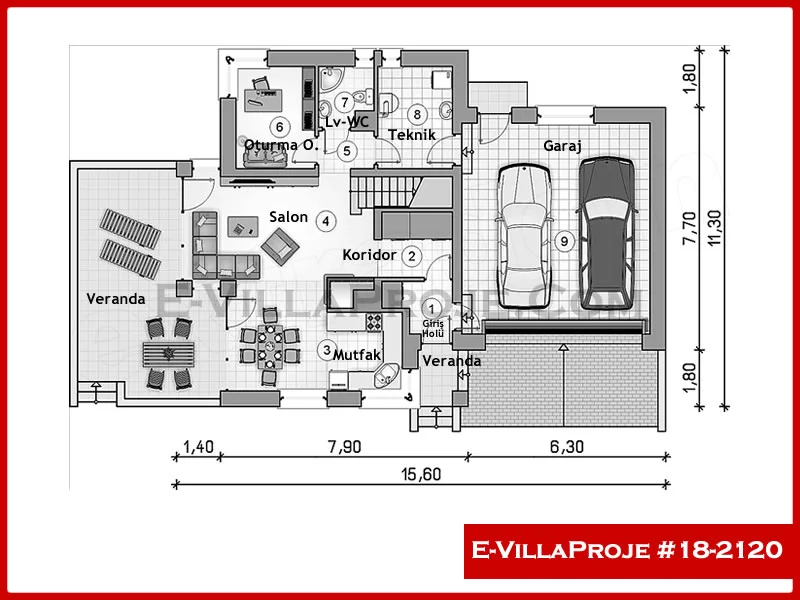 Ev Villa Proje #18 – 2120 Ev Villa Projesi Model Detayları