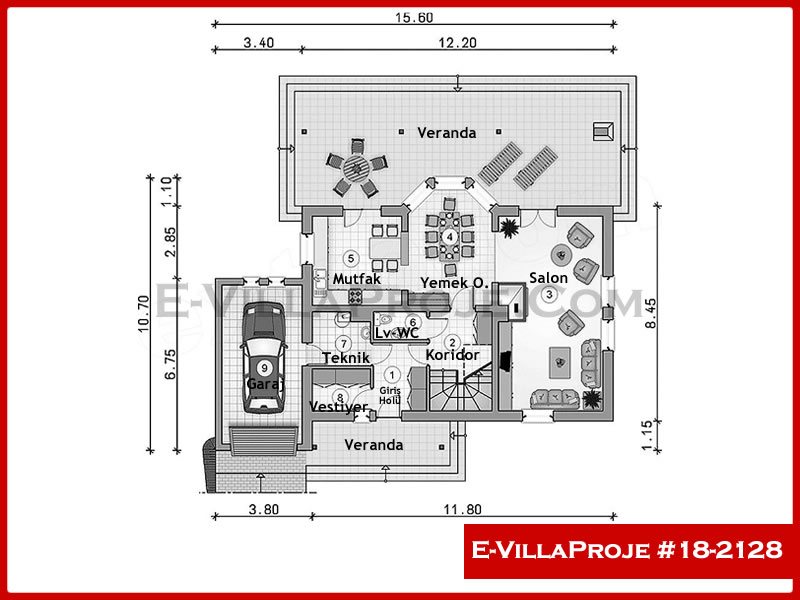 Ev Villa Proje #18 – 2128 Ev Villa Projesi Model Detayları