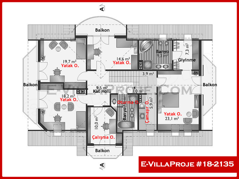 Ev Villa Proje #18 – 2135 Ev Villa Projesi Model Detayları