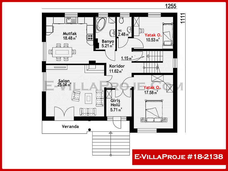 Ev Villa Proje #18 – 2138 Ev Villa Projesi Model Detayları