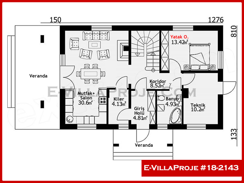 Ev Villa Proje #18 – 2143 Ev Villa Projesi Model Detayları