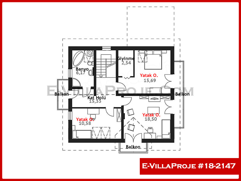 Ev Villa Proje #18 – 2147 Ev Villa Projesi Model Detayları