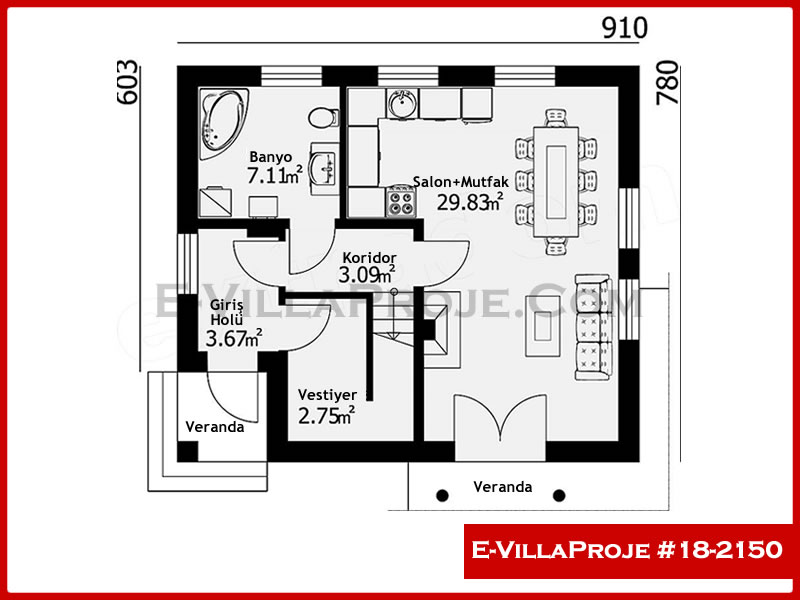 Ev Villa Proje #18 – 2150 Ev Villa Projesi Model Detayları