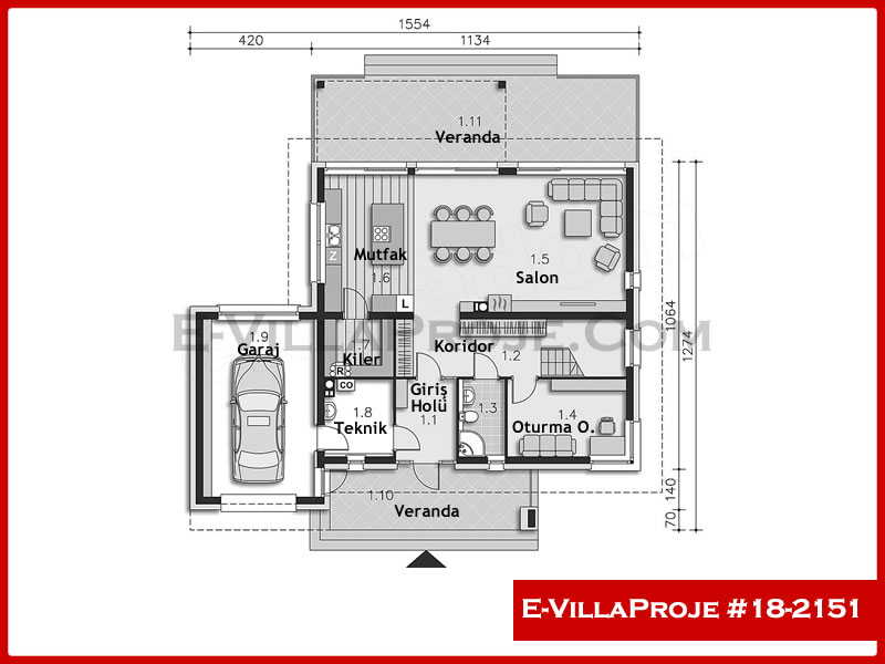 Ev Villa Proje #18 – 2151 Ev Villa Projesi Model Detayları