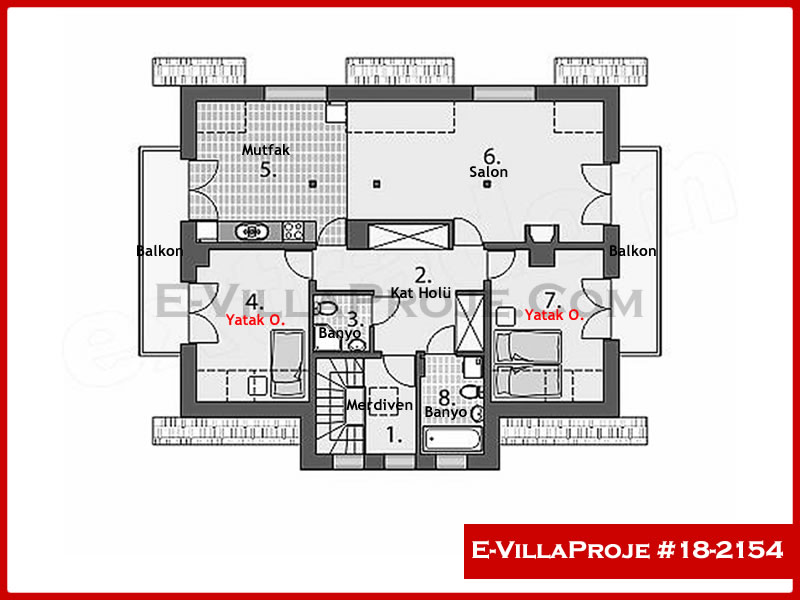 Ev Villa Proje #18 – 2154 Ev Villa Projesi Model Detayları