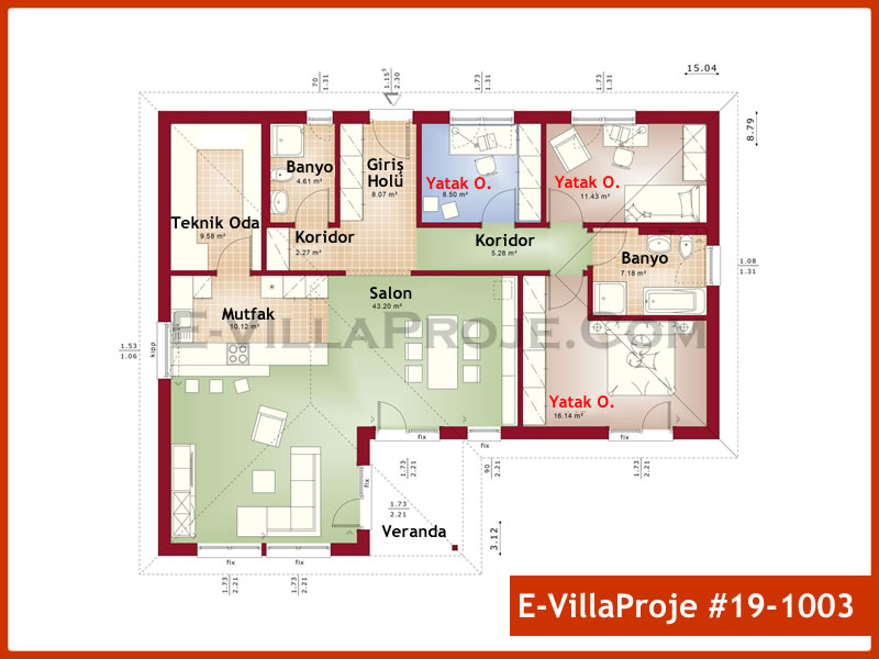 Ev Villa Proje #19 – 1003 Ev Villa Projesi Model Detayları