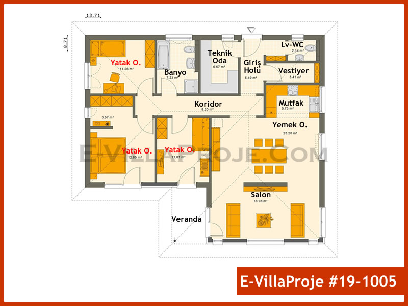 Ev Villa Proje #19 – 1005 Ev Villa Projesi Model Detayları