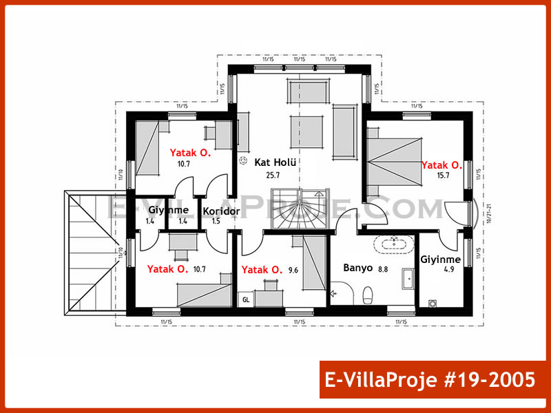 Ev Villa Proje #19 – 2005 Ev Villa Projesi Model Detayları