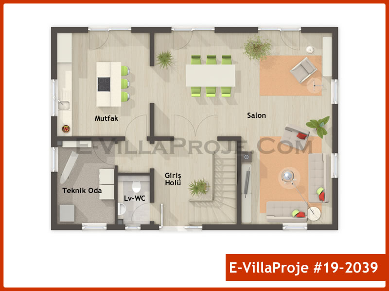 Ev Villa Proje #19 – 2039 Ev Villa Projesi Model Detayları